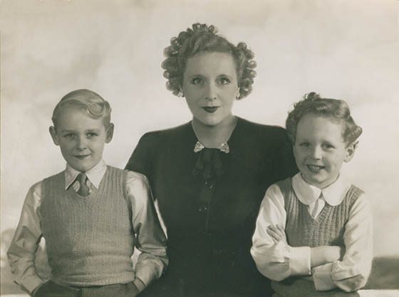 Barbara Carltand with sons Ian and Glen